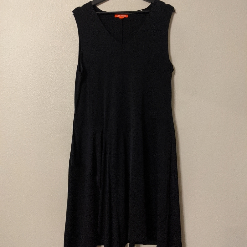 Black sleeveless Joe Fresh swing hem dress L - Picture 1 of 4
